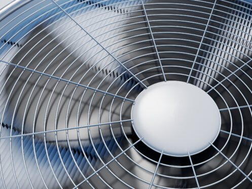 Close up view of an air conditioner